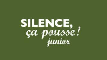 Silence ca pousse ! junior logo sur fond vert